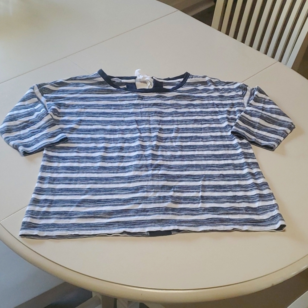 Talbots striped 3/4 sleeve top